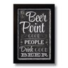 Quadro Decorativo Frase Bebidas Beer Point Vintage 33x43 cm - 1