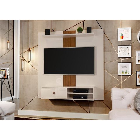 Painel para TV até 55 Polegadas JB 5024 Perola com Caramelo