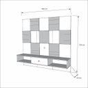 Ver imagem 2 de Painel Luxo Jb 5025 para Tv até 55 Perola com Caramelo
