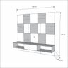 Painel Luxo Jb 5025 para Tv até 55 Perola com Caramelo - 2