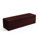 Ver imagem 1 de Calçadeira Baú Ursa 160 para Cama Queen Z-002 Sued Bordô Aradecor