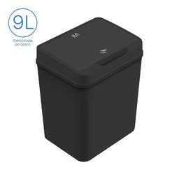 Lixeira Automática com Sensor 9l Preta - Ei080 Ei080 Multilaser - 1