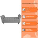 Ver imagem 3 de Recamier Grecia Decorativa 100cm Suede Cinza - Montanaris Decor Md Montanaris Decor