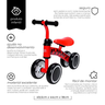Andador Bebê Bicicleta de Equilíbrio Infantil sem Pedal 4 Rodas Zippy Toys Vermelho - 3