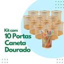 Ver imagem 3 de Porta Lapis Aramado Redondo Rose Gold 10 Unidades