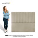 Ver imagem 5 de Cabeceira Cama Box Casal King Size Kharla 193cm Veludo Bege - Desk Design