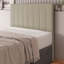 Ver imagem 2 de Cabeceira Cama Box Casal King Size Kharla 193cm Veludo Bege - Desk Design