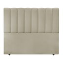 Ver imagem 3 de Cabeceira Cama Box Casal King Size Kharla 193cm Veludo Bege - Desk Design