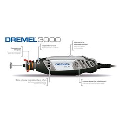 Microretifica 3000 Dremel com 82 Acessórios 90w 220v - 2