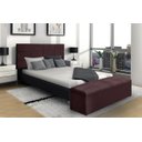 Ver imagem 2 de Kit Cabeceira e Calçadeira Raissa 120 cm Suede Bordô Escuro