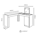 Ver imagem 7 de Escrivaninha Penteadeira Mobler Star Branco Fosco