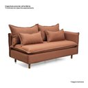 Ver imagem 4 de Capa Sofá Sôma 2 Lugares Braço Lateral CabeCasa MadeiraOriginals Madeiramadeira Bouclé Mocha Mousse Marrom
