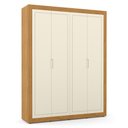 Ver imagem 2 de Dormitório Tutto New 4 Portas, Cômoda 1 Porta e Berço Off White/freijó com Capitonê - Matic Mó