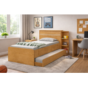 Ver imagem 1 de Conjunto de Cama Baú 90cm x 127cm Jade Marrom/Nature