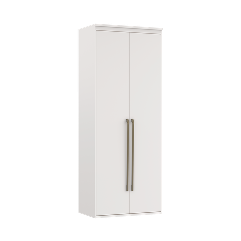Guarda Roupa Modular 2 Portas com Prateleiras MDF 70 cm Lotus Belmax:Branco