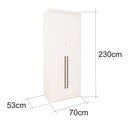 Ver imagem 4 de Guarda Roupa Modular 2 Portas com Prateleiras MDF 70 cm Lotus Belmax:Branco