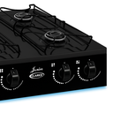 Ver imagem 3 de Fogão de Mesa Cooktop Júnior 4 Bocas Compacto Prático e Econômico Portátil a Gás Design Moderno