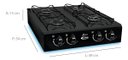 Ver imagem 4 de Fogão de Mesa Cooktop Júnior 4 Bocas Compacto Prático e Econômico Portátil a Gás Design Moderno