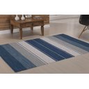 Ver imagem 1 de Tapete Indiano Kilim - Basar - 1,00m X 1,40m - 100% Algodão - Azul - Niazitex
