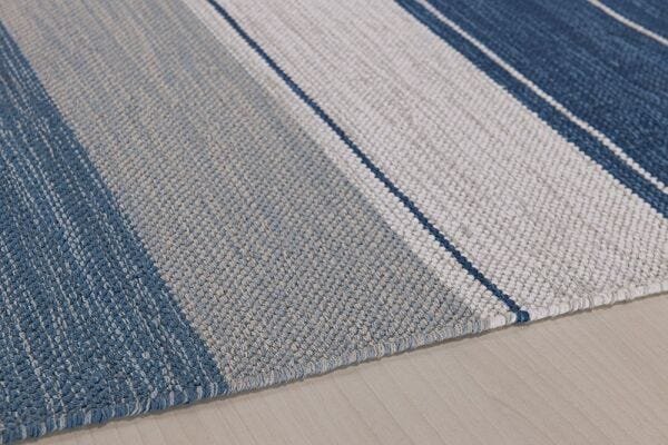 Tapete Indiano Kilim - Basar - 1,00m X 1,40m - 100% Algodão - Azul - Niazitex - 2