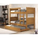 Ver imagem 4 de Beliche C/ Escada e Cama Auxiliar com 3 Colchões Kit Incluso:beliche/nature
