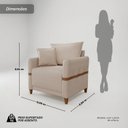 Ver imagem 3 de Poltrona de Leitura Confort Premium para Sala de Estar Canela