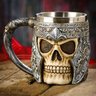 Caneca Inox Caveira Armadura Viking (Mod.1) - 1