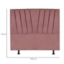 Ver imagem 3 de Cabeceira Estofada Cama Box King 195 Cm Louise Veludo Rosé