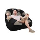 Ver imagem 2 de Poltrona Paloma Escritório Sala Pé Plástico Suede Preto e Suede Cappuccino - Dominic Decor