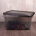 Ver imagem 2 de Caixa Plastica Organizadora Transparente Grande 50 Litros - Plasvale Preto