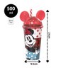 Kit Lanche Minnie Disney Copo Tampa e Canudo 500ml e Sanduicheira - Plasútil - 4