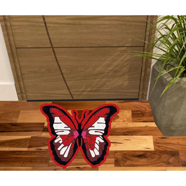 TAPETE FORMATO BORBOLETA MUITO LEGAL E DIVERTIDO DE MUITO DECORATIVO.