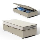 Ver imagem 1 de Cama Box Baú Solteiro com Colchão de Espuma D45 Double Comfort 88x188x62cm