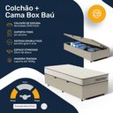 Ver imagem 6 de Cama Box Baú Solteiro com Colchão de Espuma D45 Double Comfort 88x188x62cm