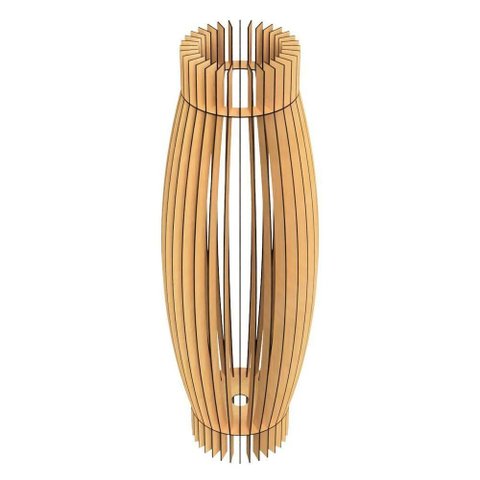 Abajur Grande de Chão Obelisco Mdf Luminária Marrom