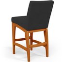 Ver mais imagens de Kit 06 Banquetas Baixa Cozinha Bancada Bar Sala de Jantar Fixa Mila L02 Suede Preto - Lyam Decor Ban