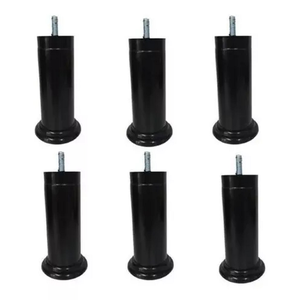 Kit 7 Pes Preto para Cama Box com 13 Cm de Altura Reforçado