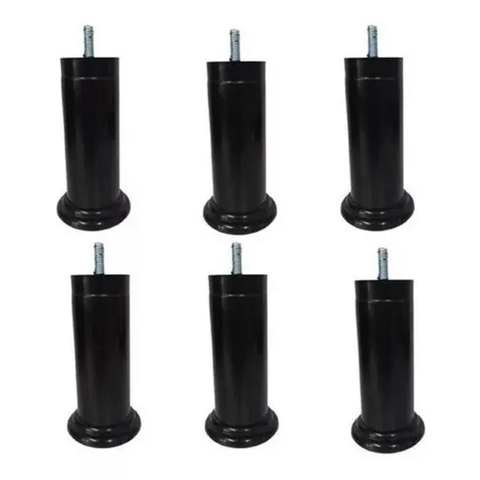 Kit 7 Pes Preto para Cama Box com 13 Cm de Altura Reforçado