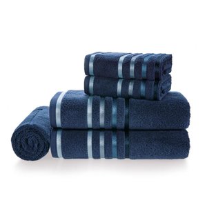 Jogo de Banho Karsten Fio Penteado Max 5 Peças Lumina Náutico/ Azul