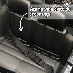 Mini Caminhonete Picape 6 Rodas Carro Elétrico Infantil Bateria 12v Preta Importway Bw-239pt Brinqwa - 6