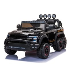 Mini Caminhonete Picape 6 Rodas Carro Elétrico Infantil Bateria 12v Preta Importway Bw-239pt Brinqwa - 1