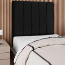 Ver imagem 6 de Cabeceira Solteiro 90cm Allia Suede Preto Rm Preto