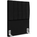 Ver imagem 1 de Cabeceira Solteiro 90cm Allia Suede Preto Rm Preto