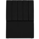 Ver imagem 3 de Cabeceira Solteiro 90cm Allia Suede Preto Rm Preto