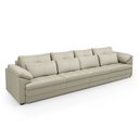 Ver imagem 2 de Sofá Retrátil Manual Sala de Estar Nolan Bipartido 339cm Conforto Premium em Couro Offwhite G58 - Gr