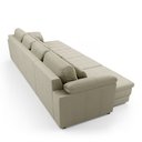 Ver mais imagens de Sofá Retrátil Manual Sala de Estar Nolan Bipartido 339cm Conforto Premium em Couro Offwhite G58 - Gr