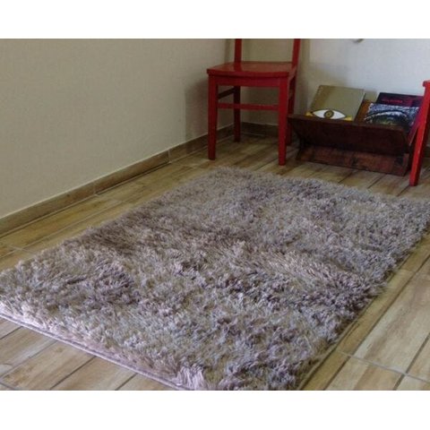 Tapete Sala Shaggy Macio 1,00 x 1,50 M Antiderrapante Alpino