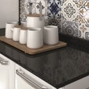 Ver imagem 4 de Balcão de Cozinha Itatiaia em Aço 105cm 3 Portas e 2 Gavetas Branco e Preto Luce