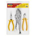 Ver imagem 1 de Kit de Ferramentas com Alicate de Pressão 10 Alicate Corte Diagonal 6 e Alicate Bico Me