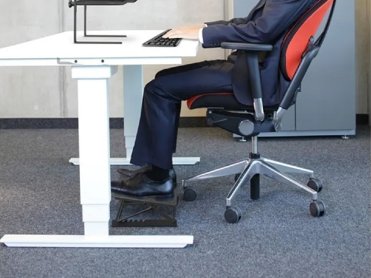 Apoio Descanso Base Suporte Ergonômico Para Pés Escritório - 6